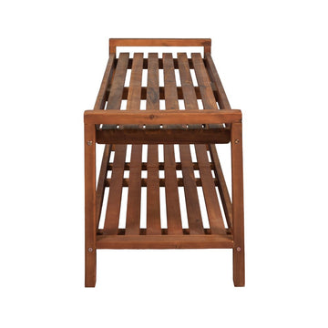 Blane 50.8" 3-Seat Mid-Century Modern 600-Lbs Support Acacia Wood Slat Outdoor Garden Patio Bench - JONATHAN Y